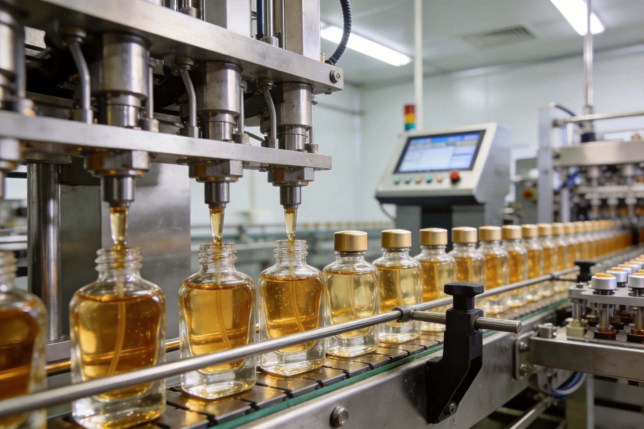 Automated perfume filling and assembly production line - turnkey fragrance manufacturing service by PTN Packaging